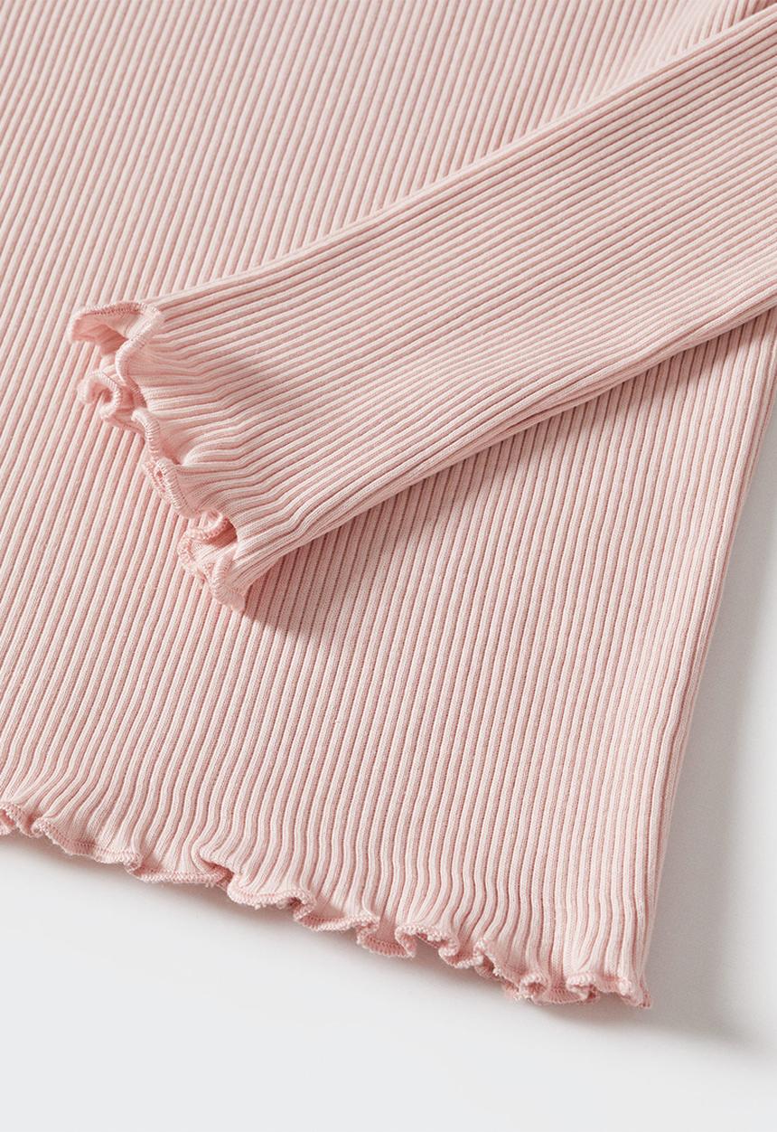 MANGO - T-shirt turborib - pink