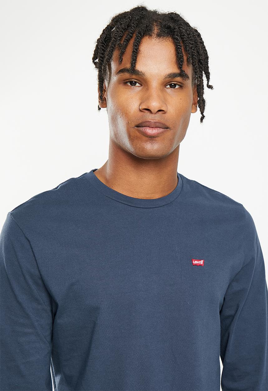 Levi’s® - Long sleeve original hm tee ls cotton + patch dre - navy 