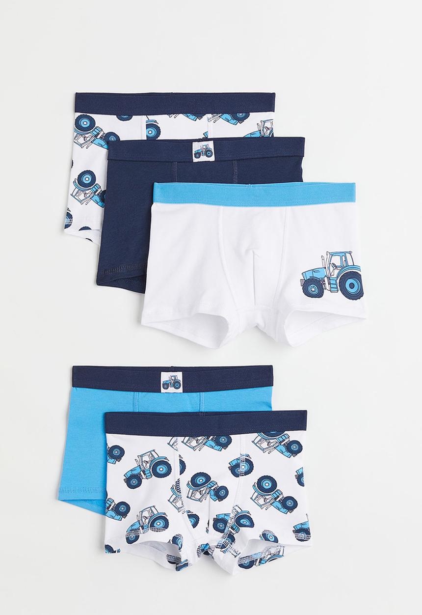 H&M - 5 Pack boxer shorts - blue/tractors