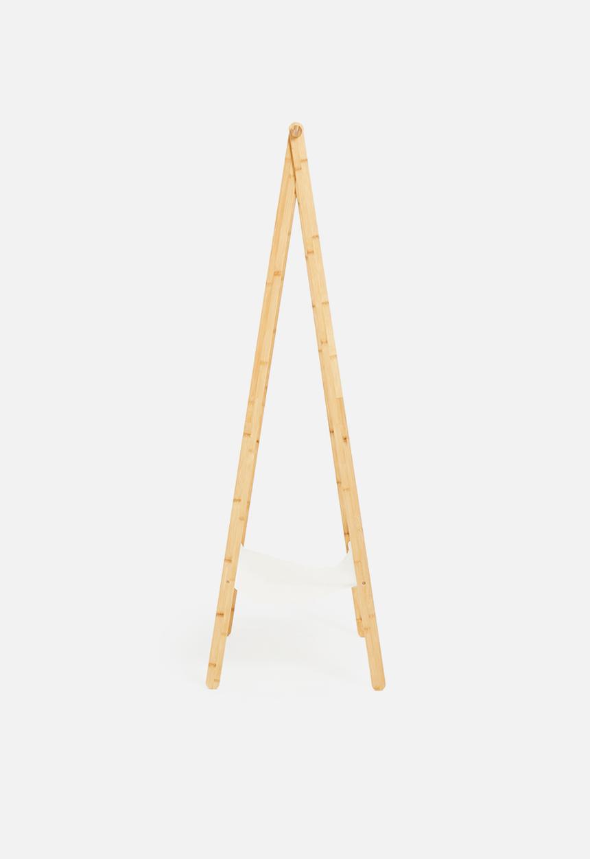 H&S - Bamboo clothing rail - natural & white