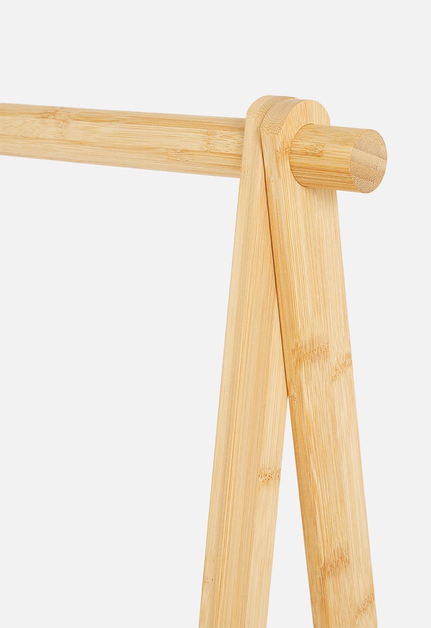 H&S - Bamboo clothing rail - natural & white