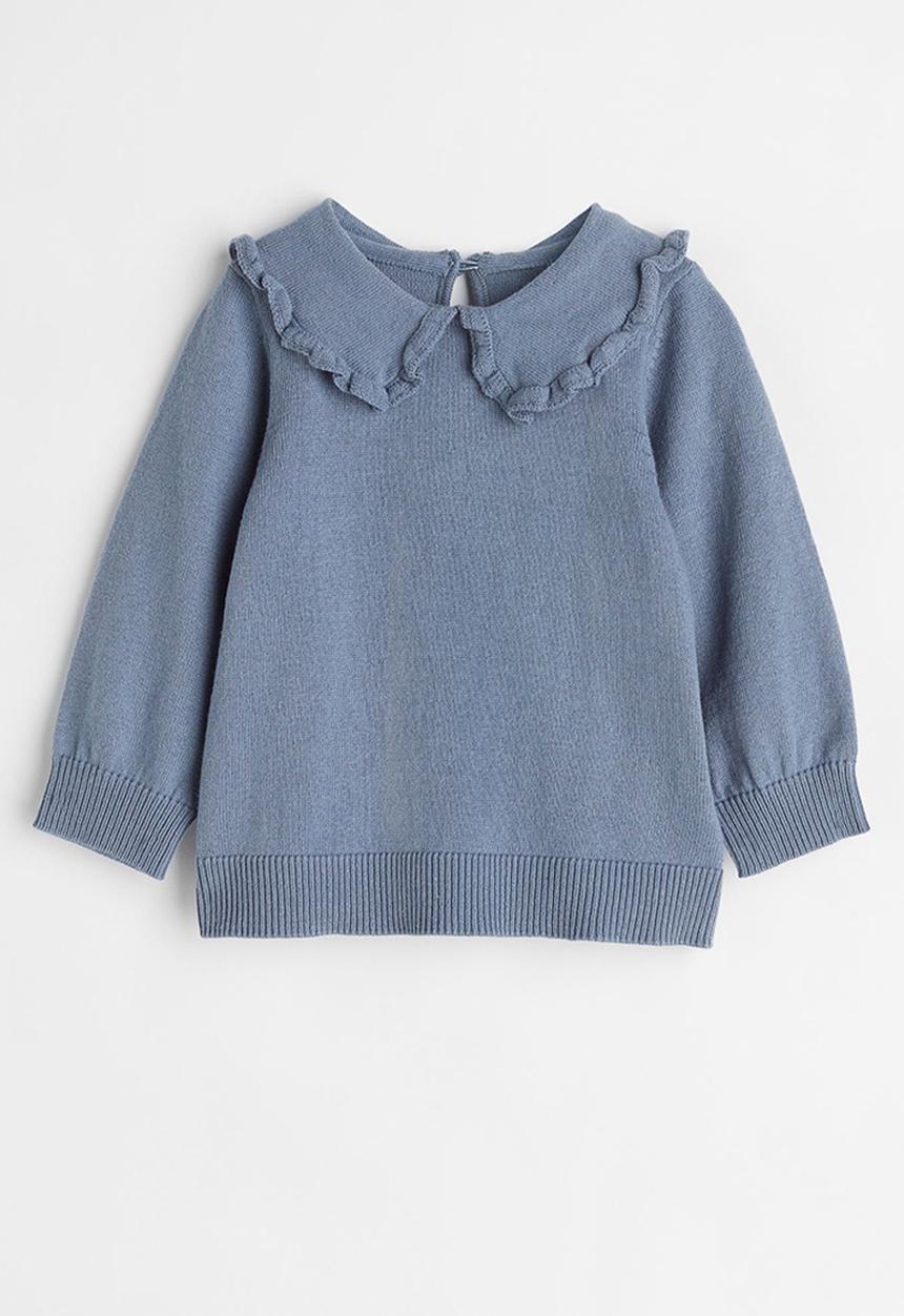 H&M - Flounce-collared jumper - blue