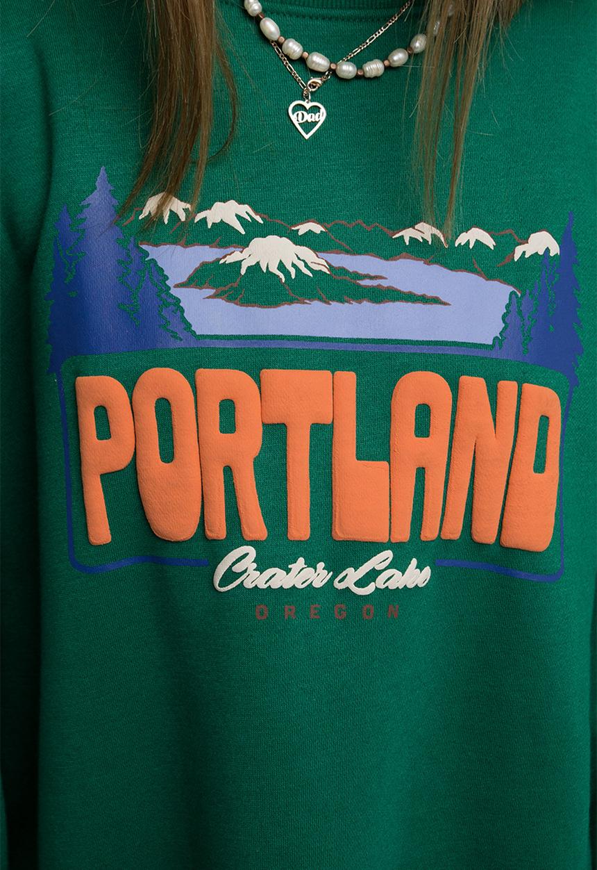 Daisy Street - Portland graphic sweater - green