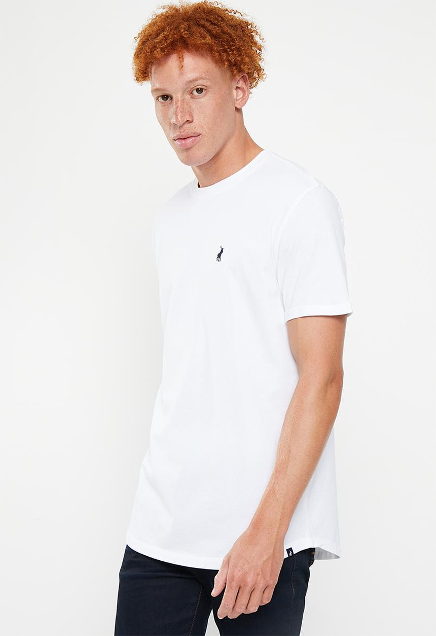 POLO - Men pjc clive short sleeve overdyed tee - white