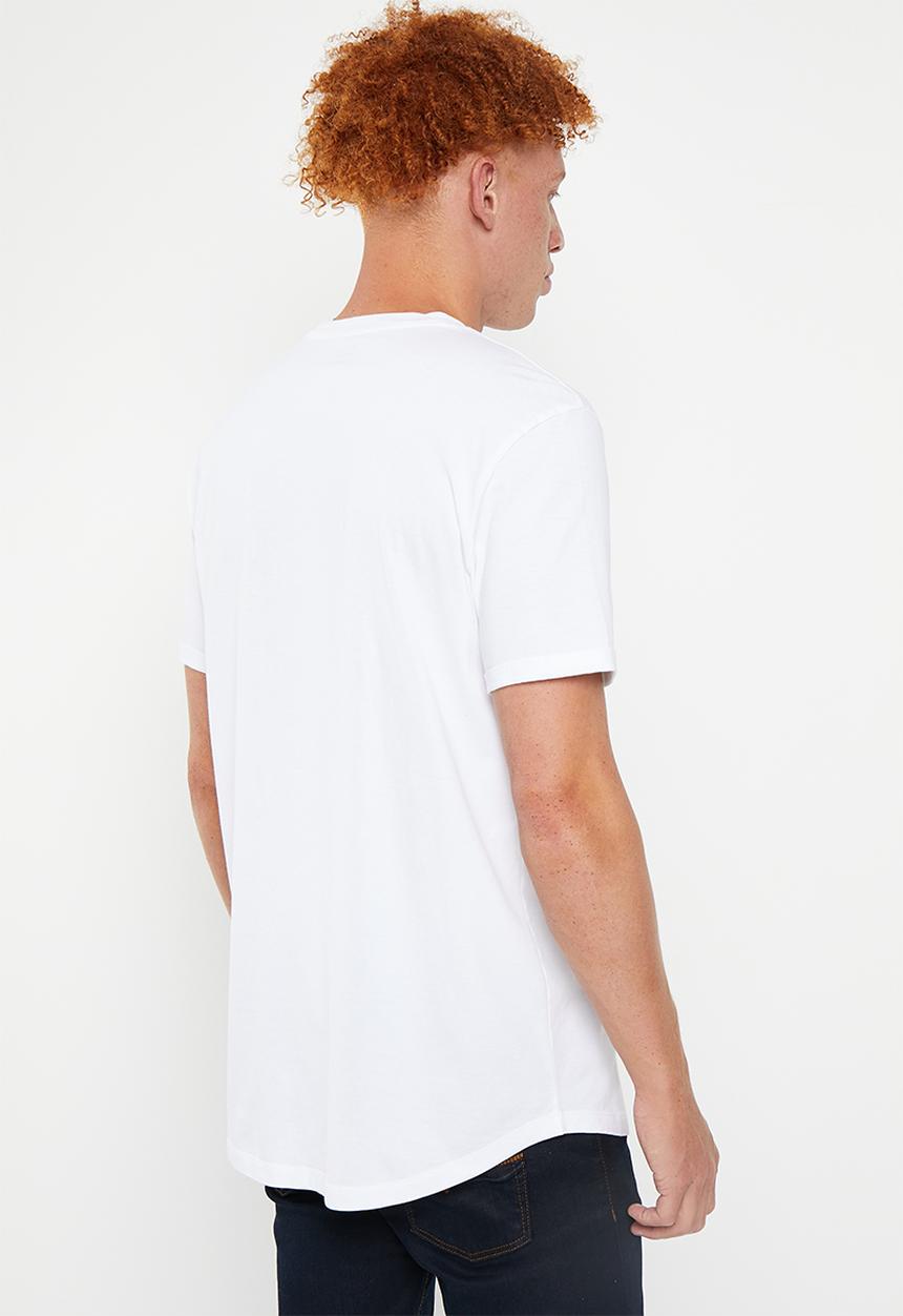 POLO - Men pjc clive short sleeve overdyed tee - white