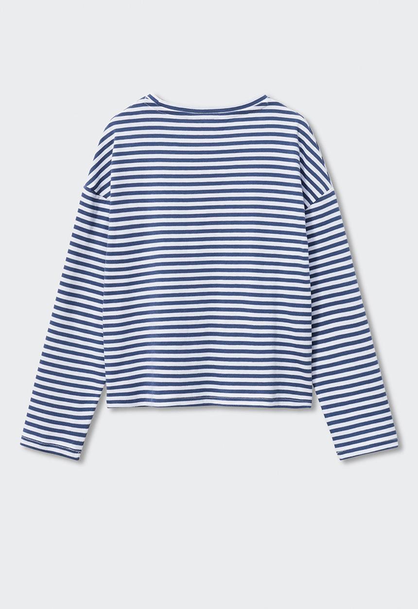 MANGO - T-shirt  stripes - blue