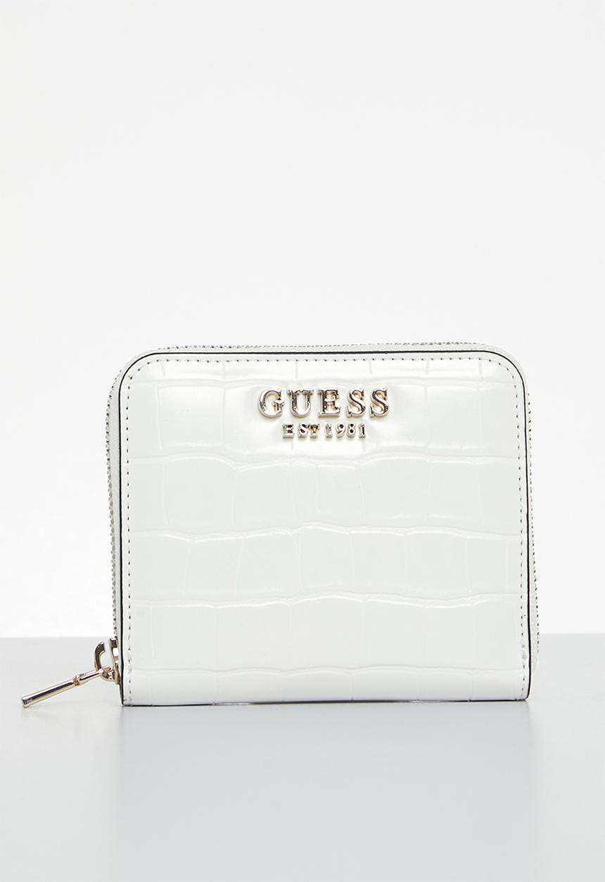 GUESS - Laurel slg small zip around - white