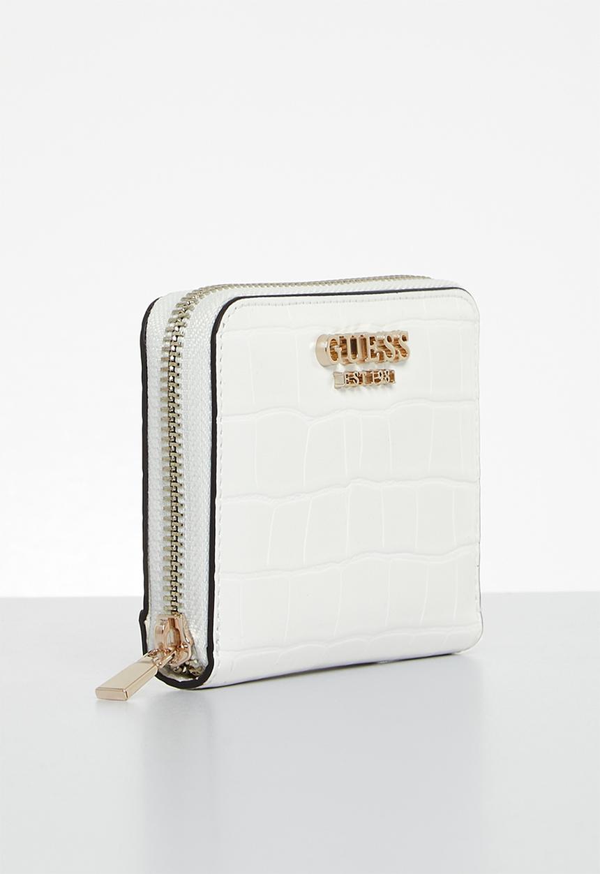 GUESS - Laurel slg small zip around - white