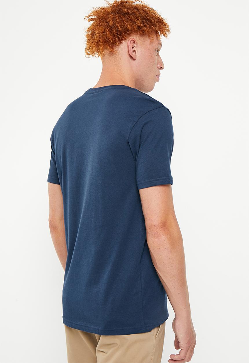 POLO - Men embossed block tee - navy