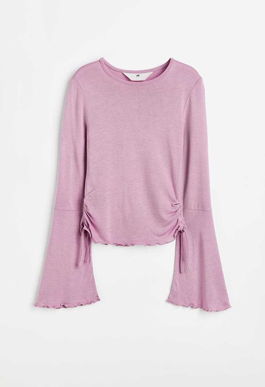 H&M - Draped jersey top - light purple