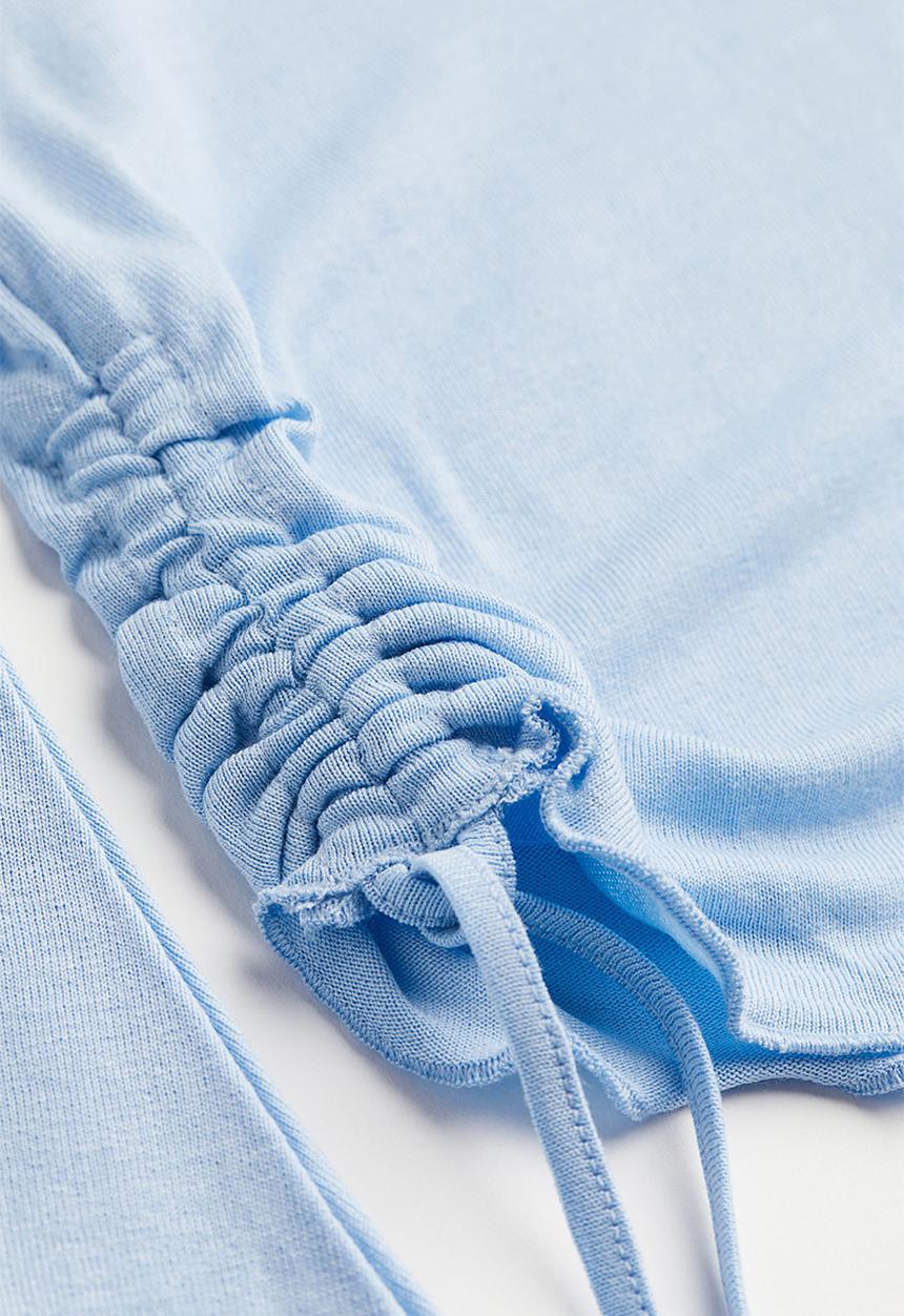 H&M - Draped jersey top - light blue