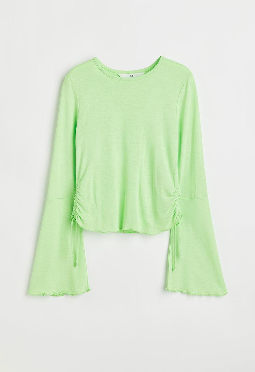 H&M - Draped jersey top - light green