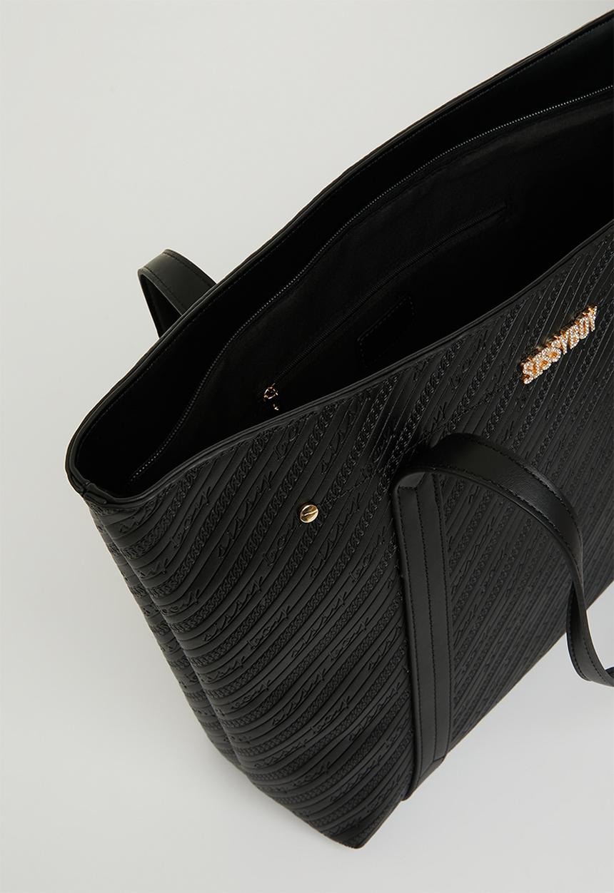 SISSY BOY - On the go: sissyboy all over emboss print shopper - black