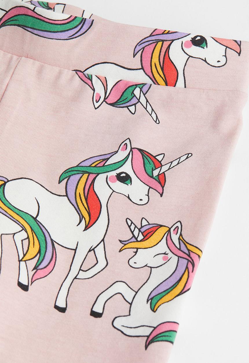 H&M - Leggings - light pink/unicorns