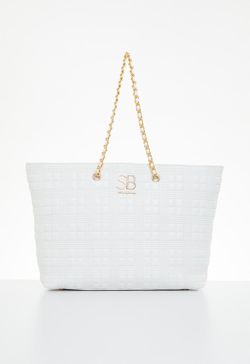 SISSY BOY - Pick me up : square quilted shopper-white