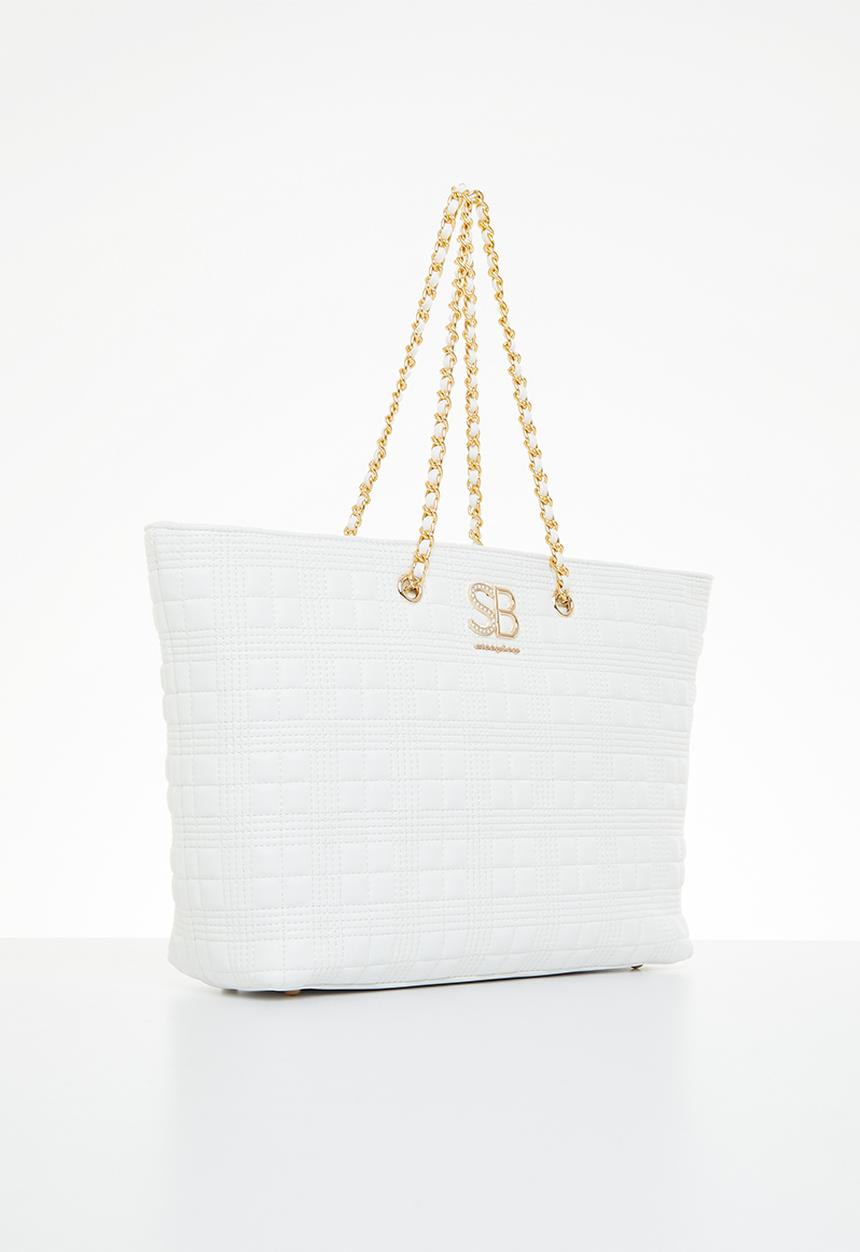 SISSY BOY - Pick me up : square quilted shopper-white