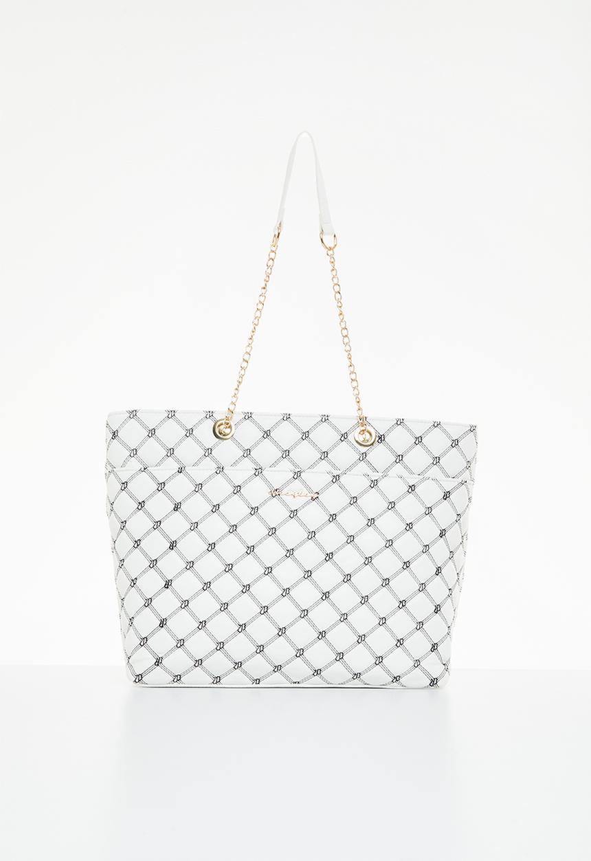SISSY BOY - Slay it shopper: sb embroidered shopper-white