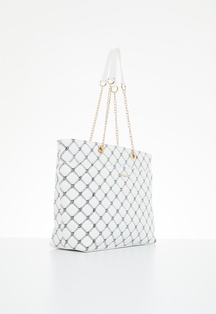 SISSY BOY - Slay it shopper: sb embroidered shopper-white