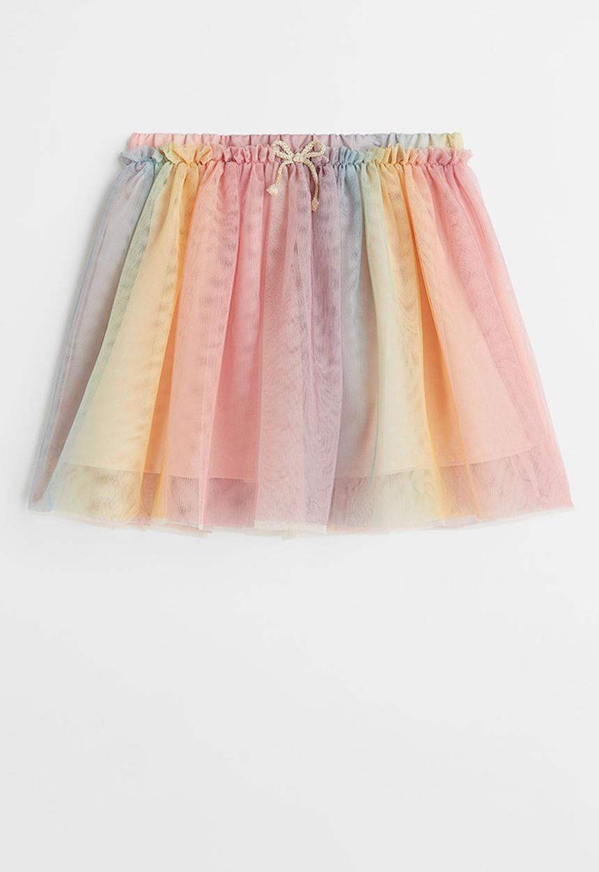 H&M - Glittery tulle skirt - pink/striped