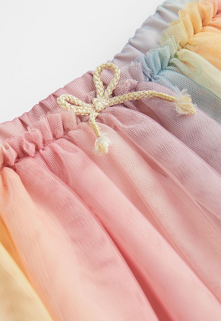 H&M - Glittery tulle skirt - pink/striped
