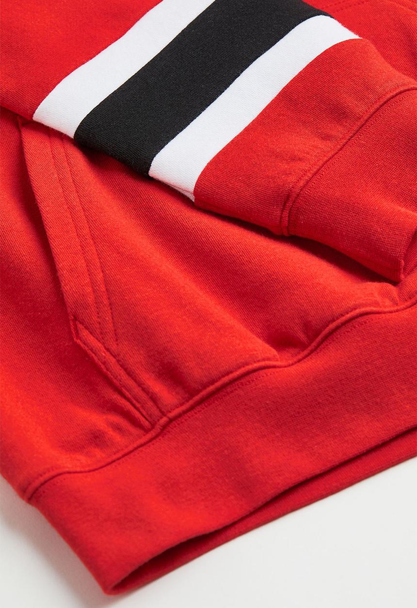 H&M - Printed hoodie - red/seattle