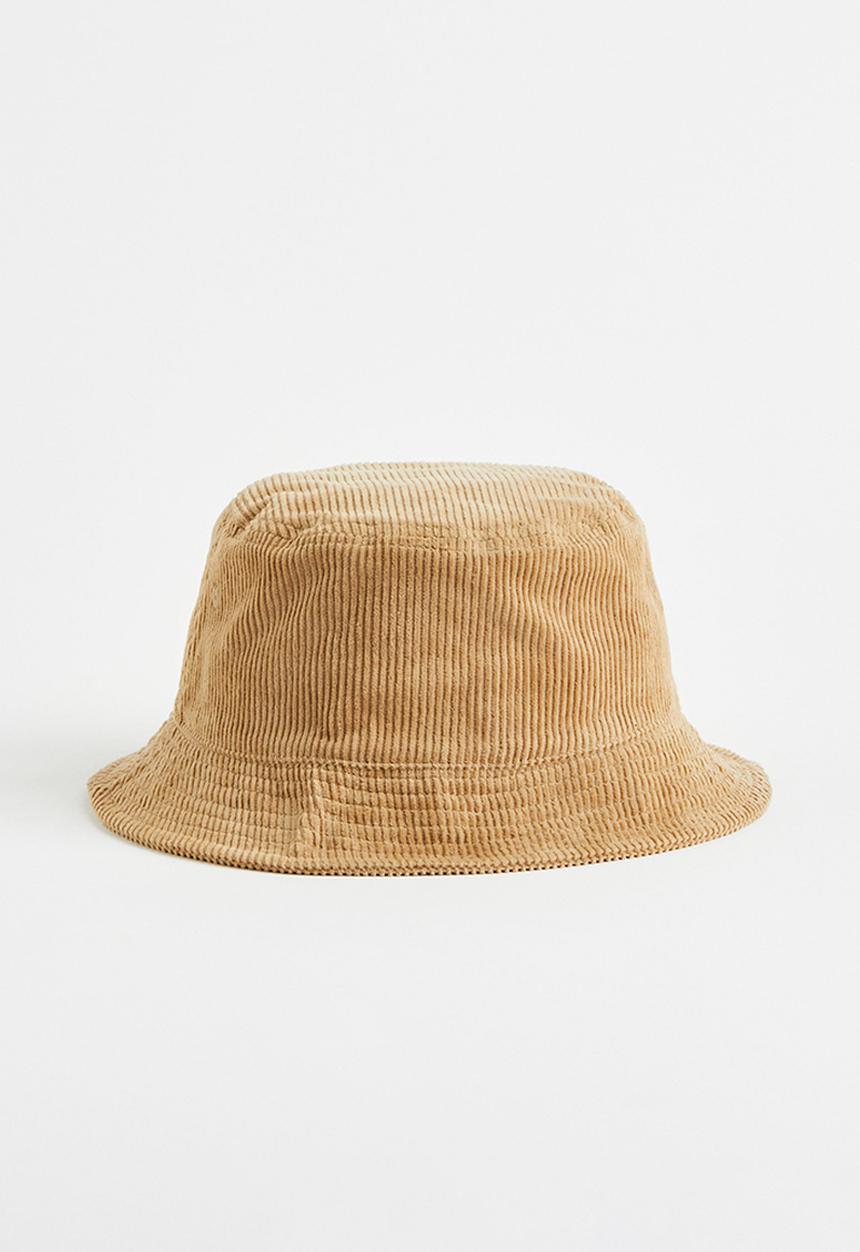 H&M - Corduroy bucket hat - dark beige