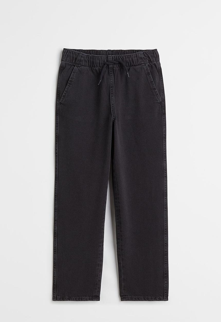 H&M - Relaxed fit denim joggers - dark grey