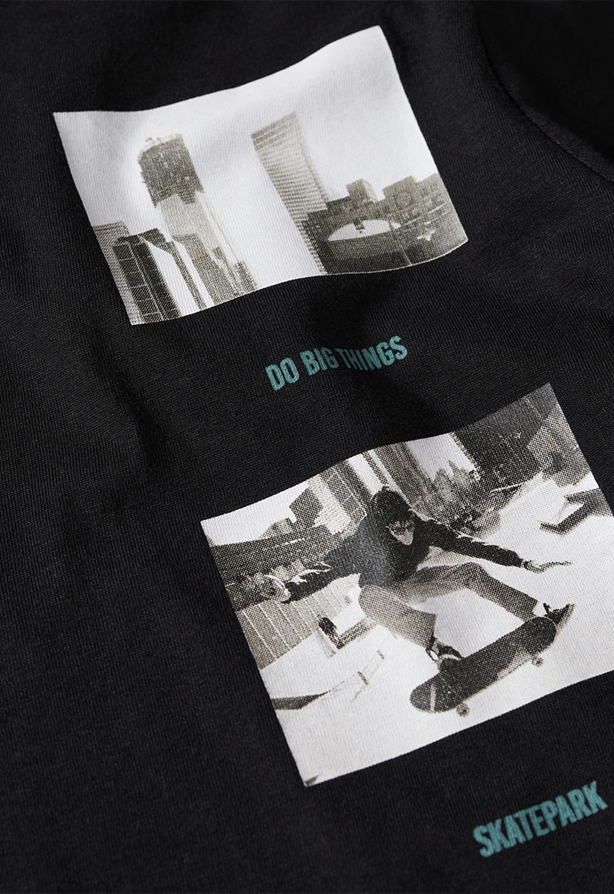 MANGO - T-shirt- urbanpic - black