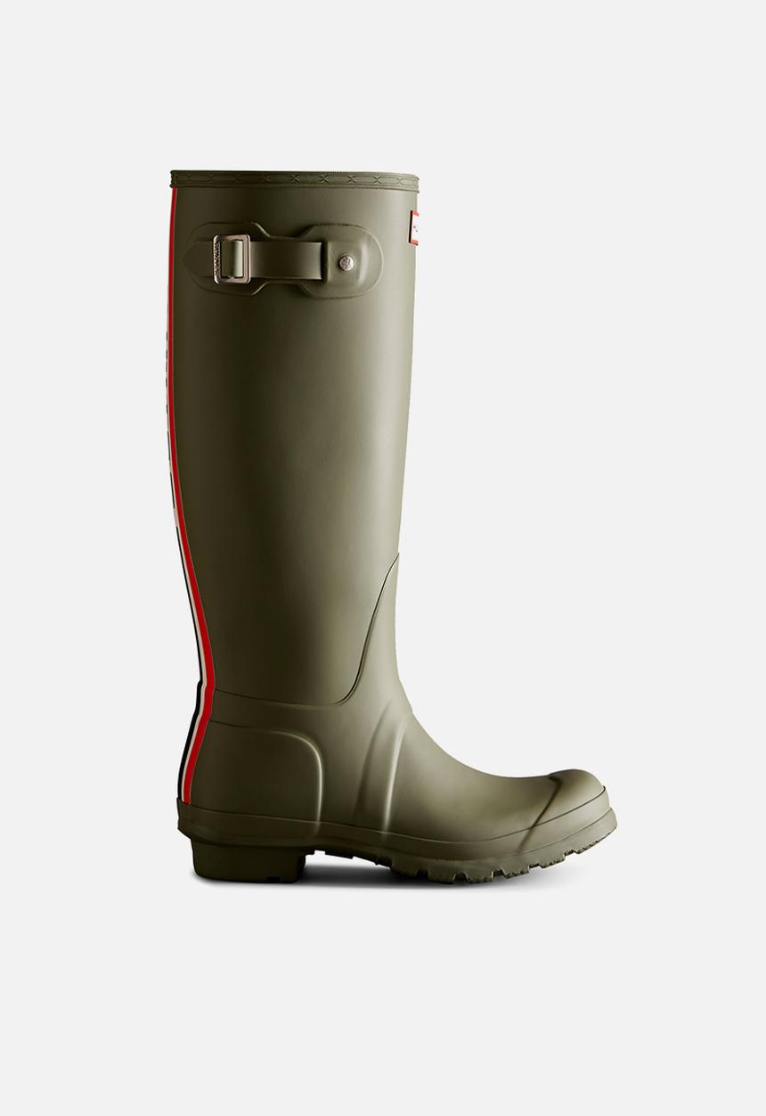Hunter - Original tall tri colour logo - lichen green