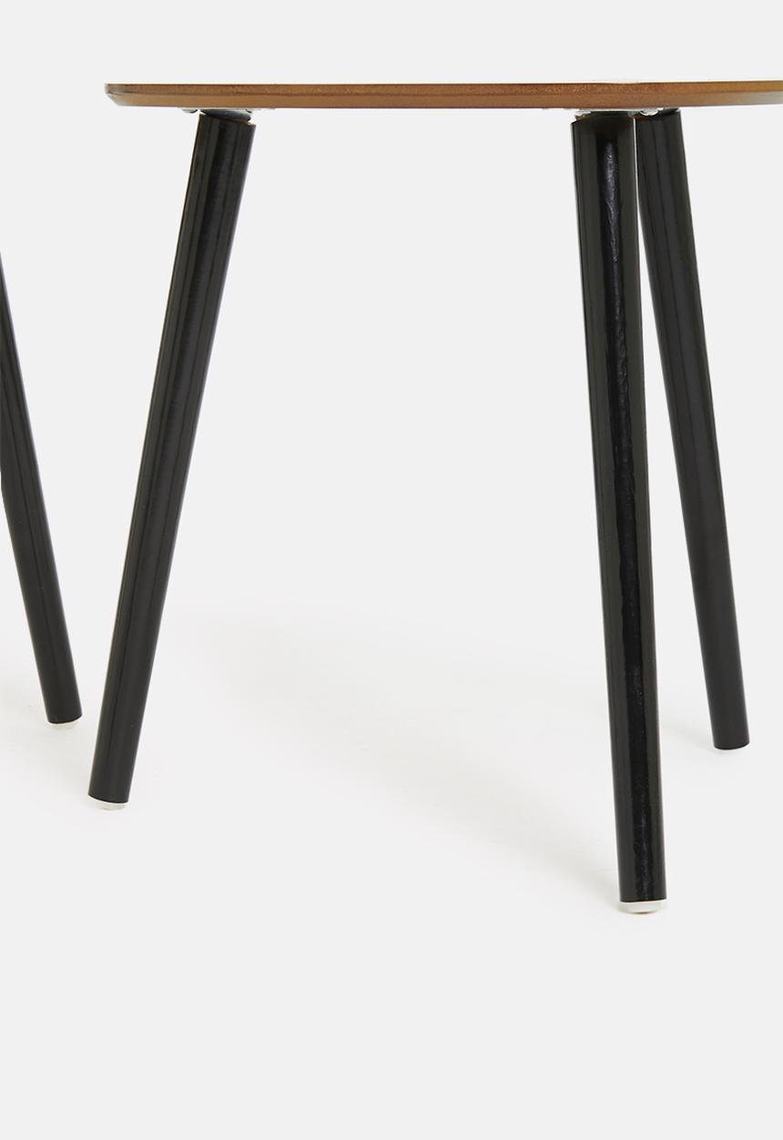 H&S - Madison nested tables - natural & black
