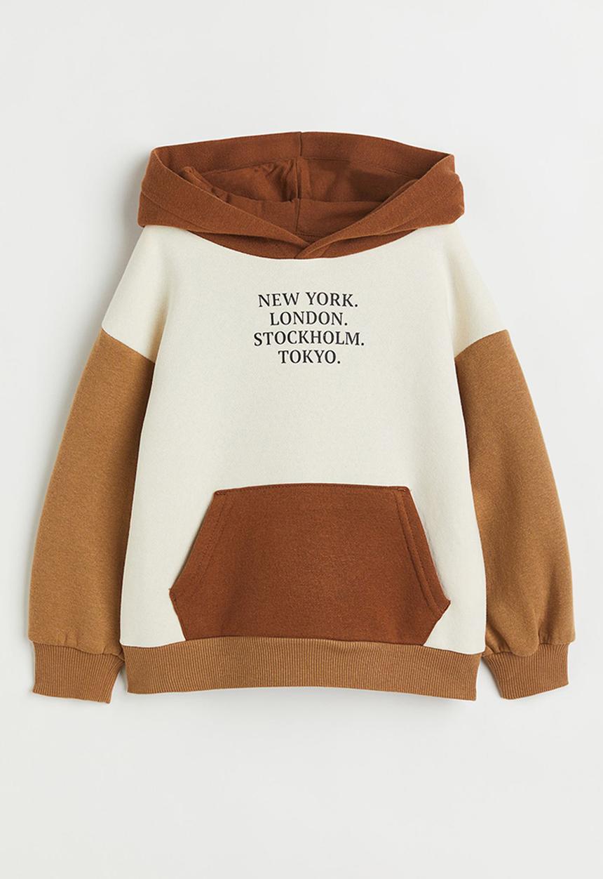 H&M - Printed hoodie - cream/new york
