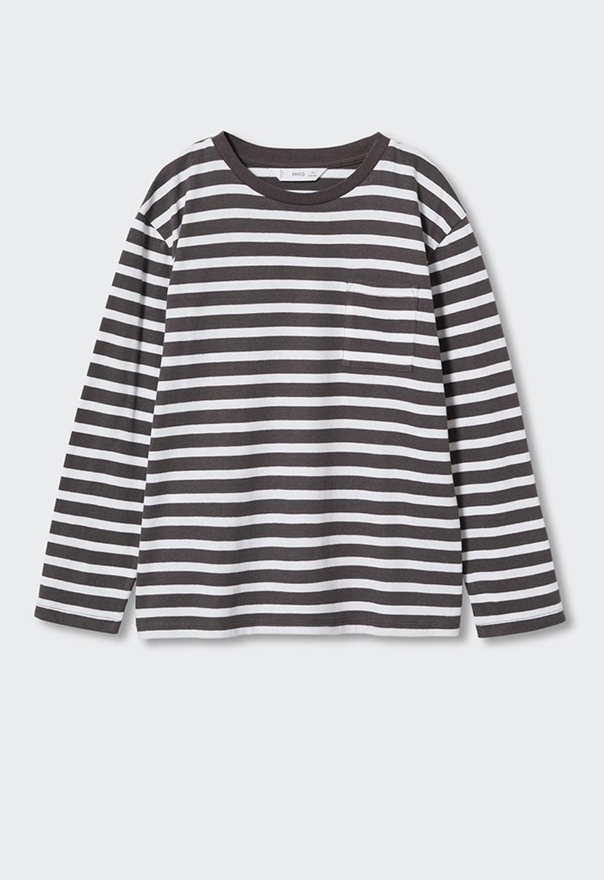 MANGO - T-shirt aleig - charcoal