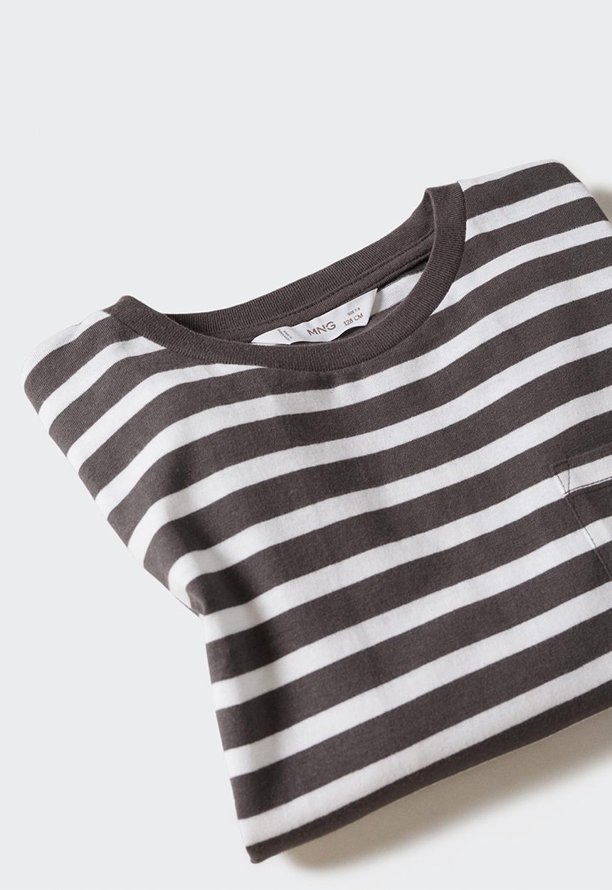 MANGO - T-shirt aleig - charcoal