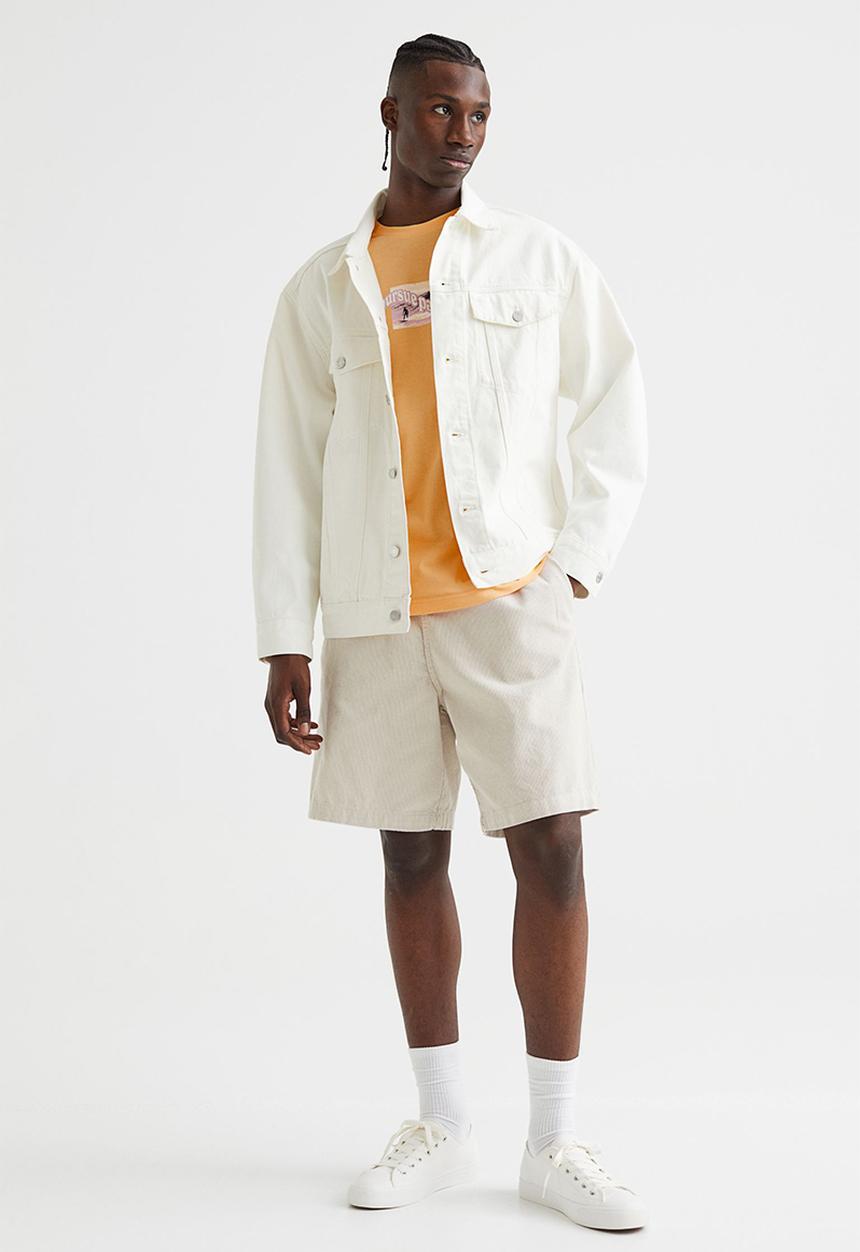 H&M - Printed T-shirt - yellow/pursue paradise