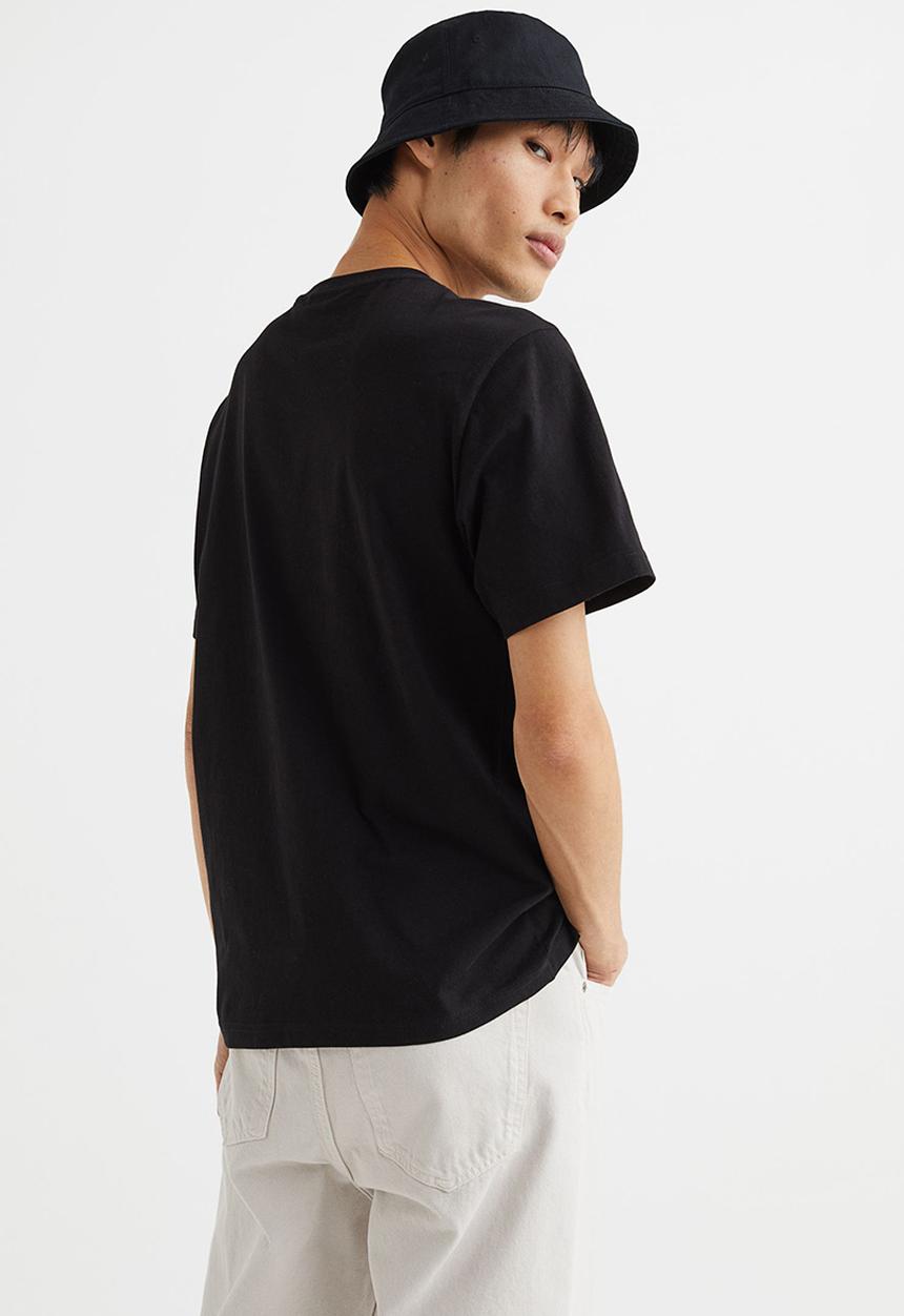 H&M - Regular fit T-shirt - black/the rolling stones