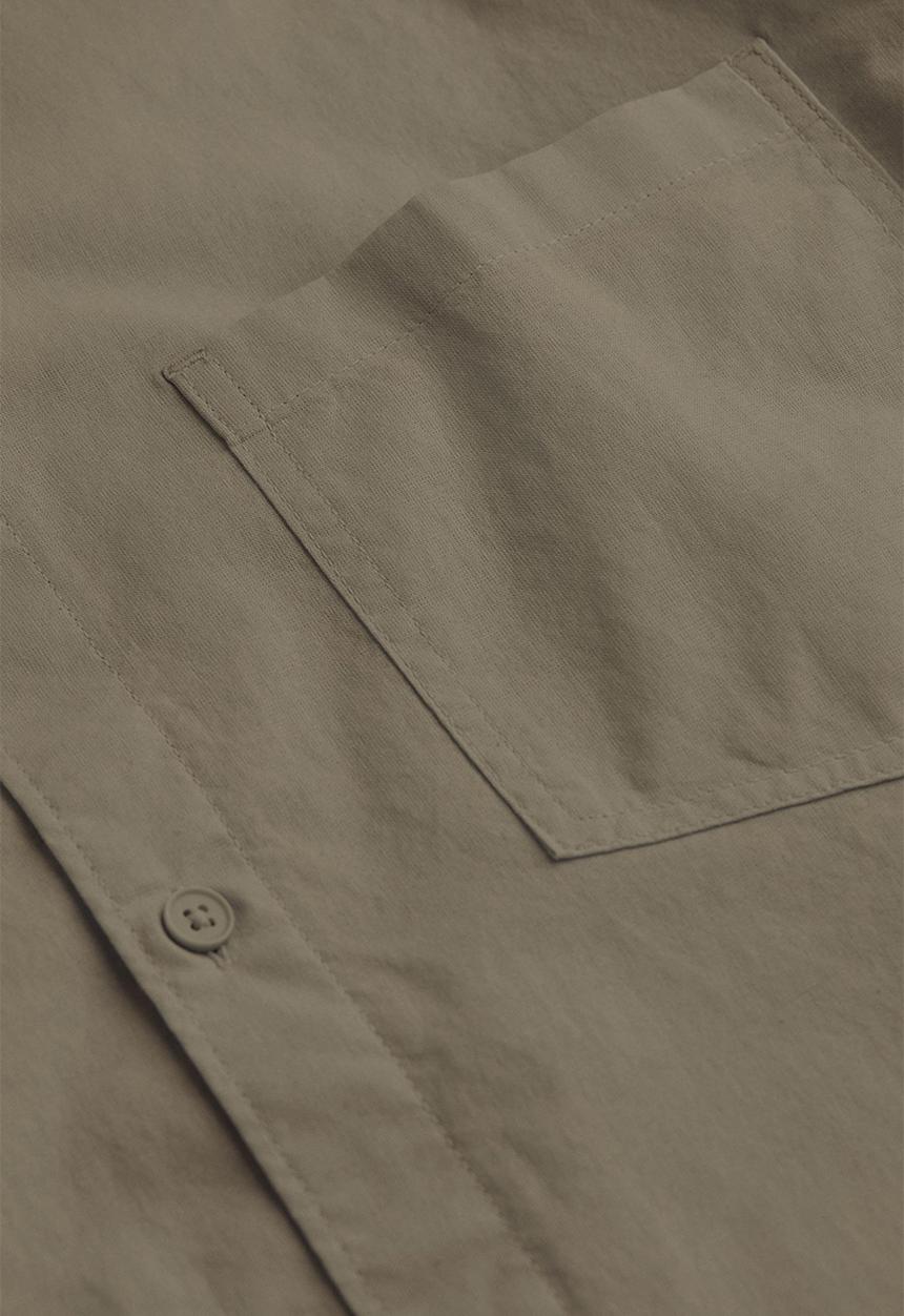 H&M - Relaxed fit short-sleeved shirt - khaki green