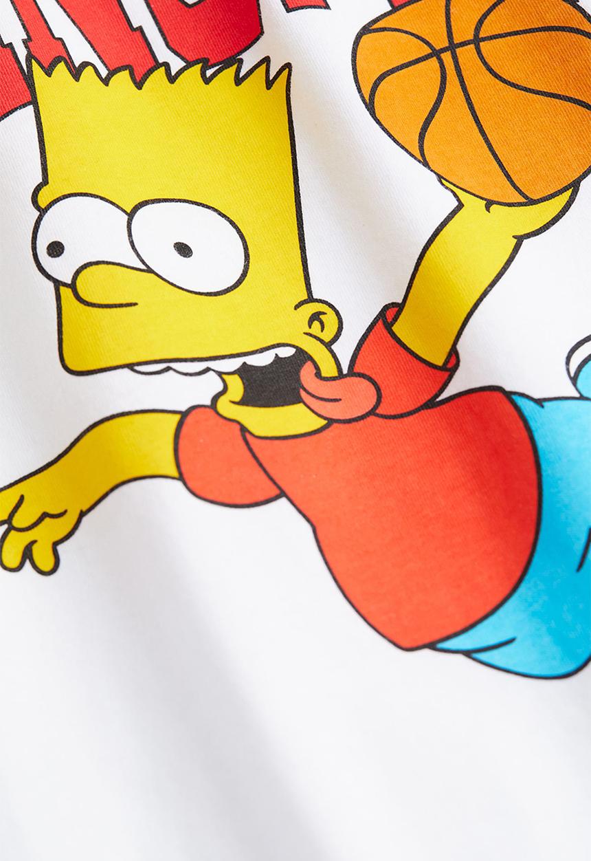 H&M - Oversized printed T-shirt - white/the simpsons
