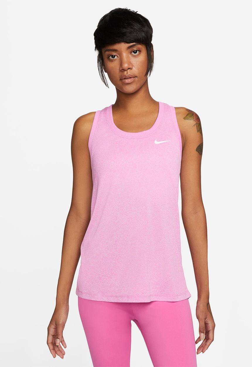 Nike - W nk df tank rlgd rcr lbr - active fuchsia/pure/htr/white