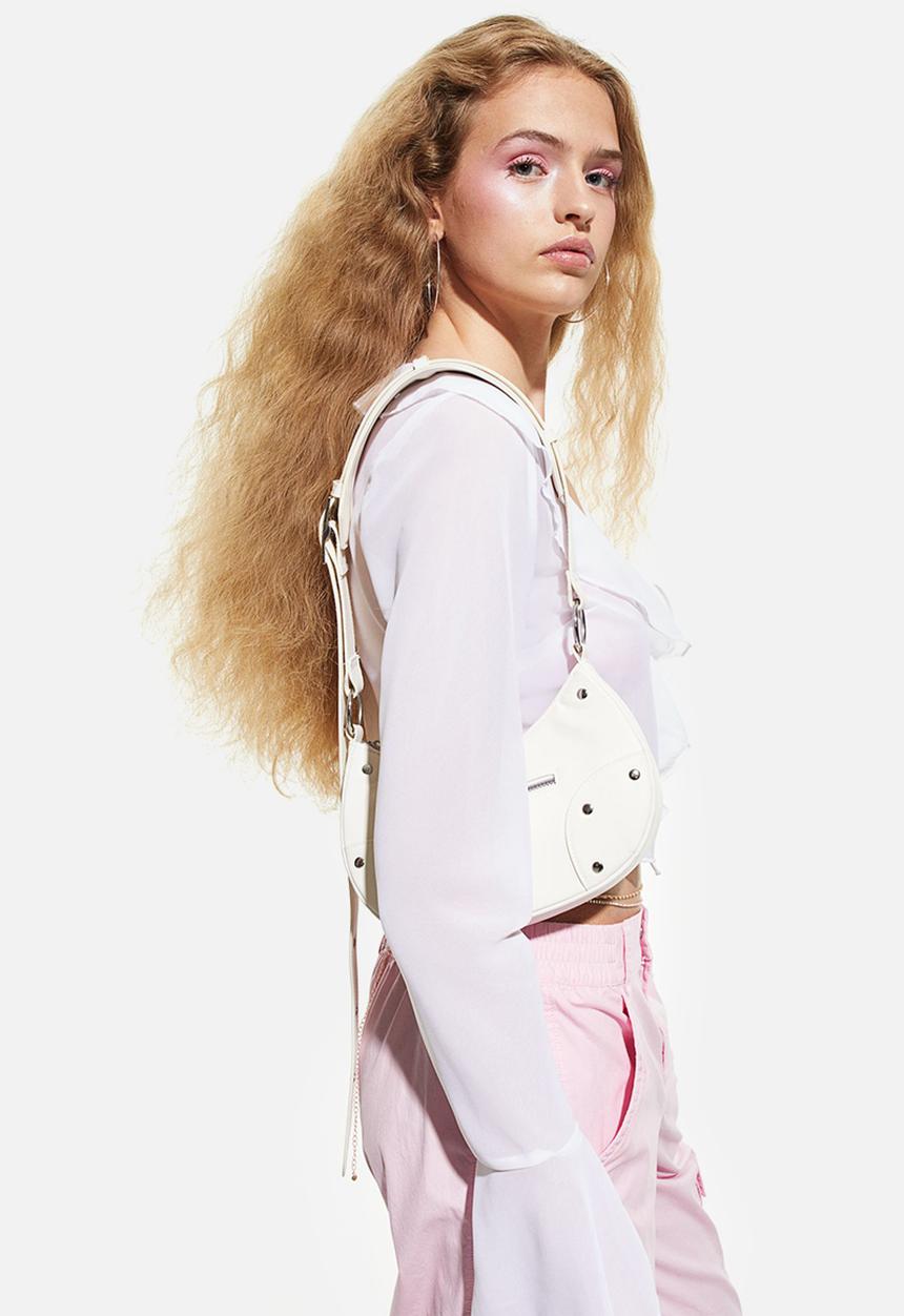 H&M - Flounce-trimmed chiffon blouse - white