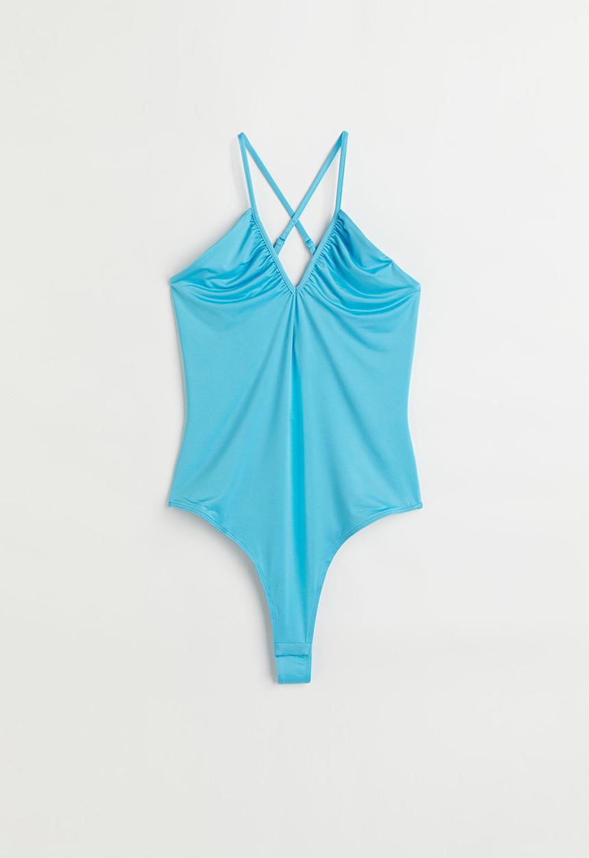 H&M - Jersey thong body - light turquoise