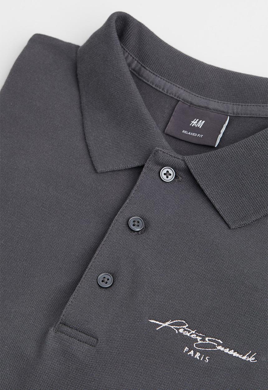 H&M - Relaxed fit polo shirt - dark grey