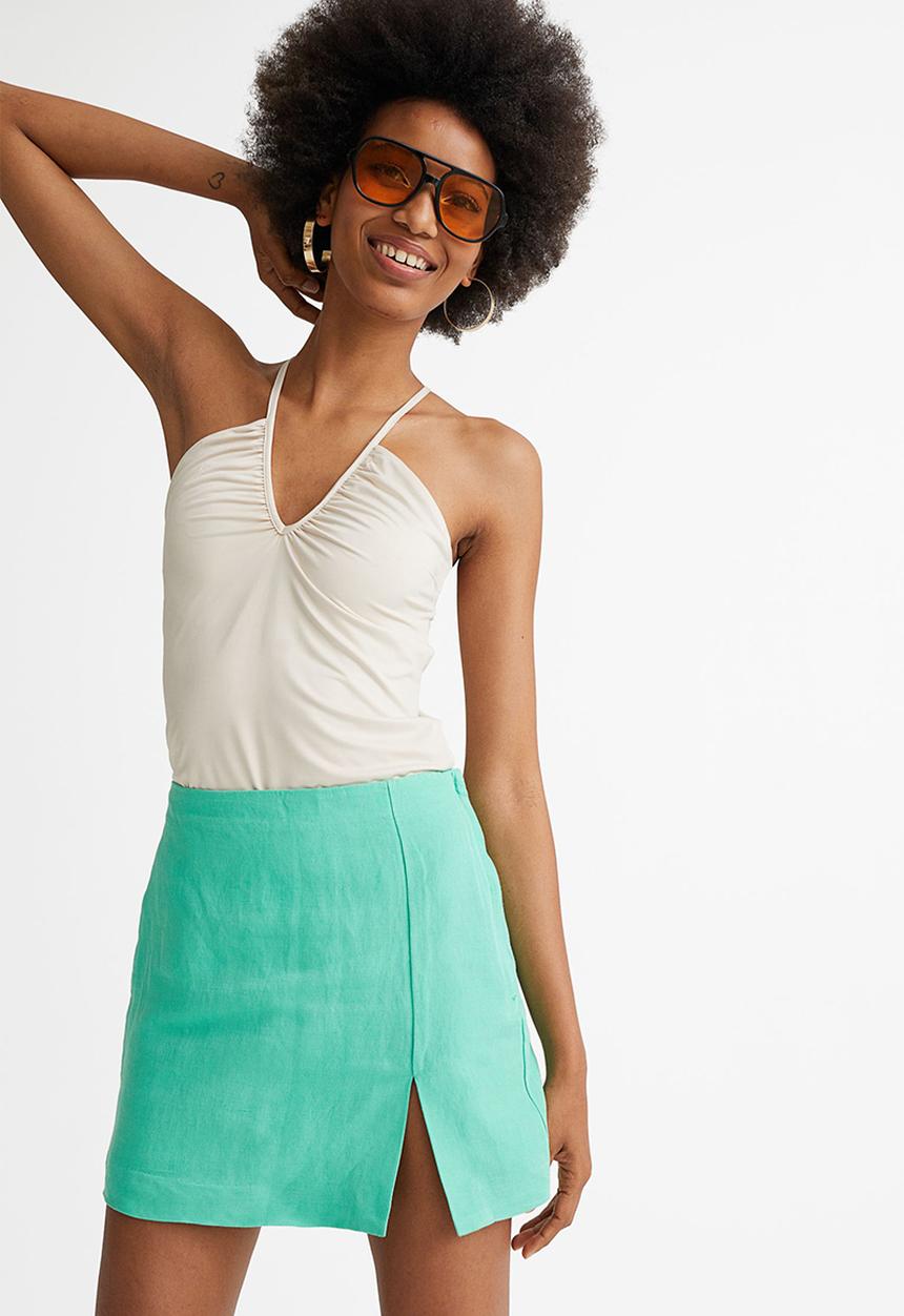 H&M - Jersey thong body - light beige