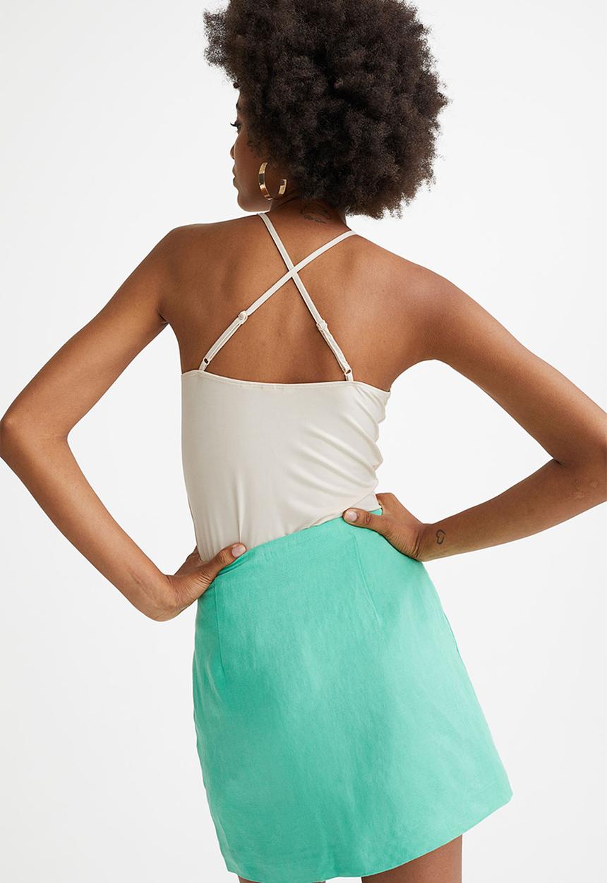 H&M - Jersey thong body - light beige