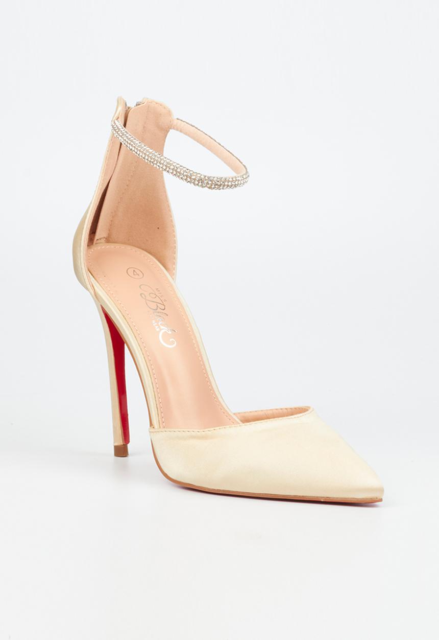 Miss Black - Lou 29 court heel - champagne