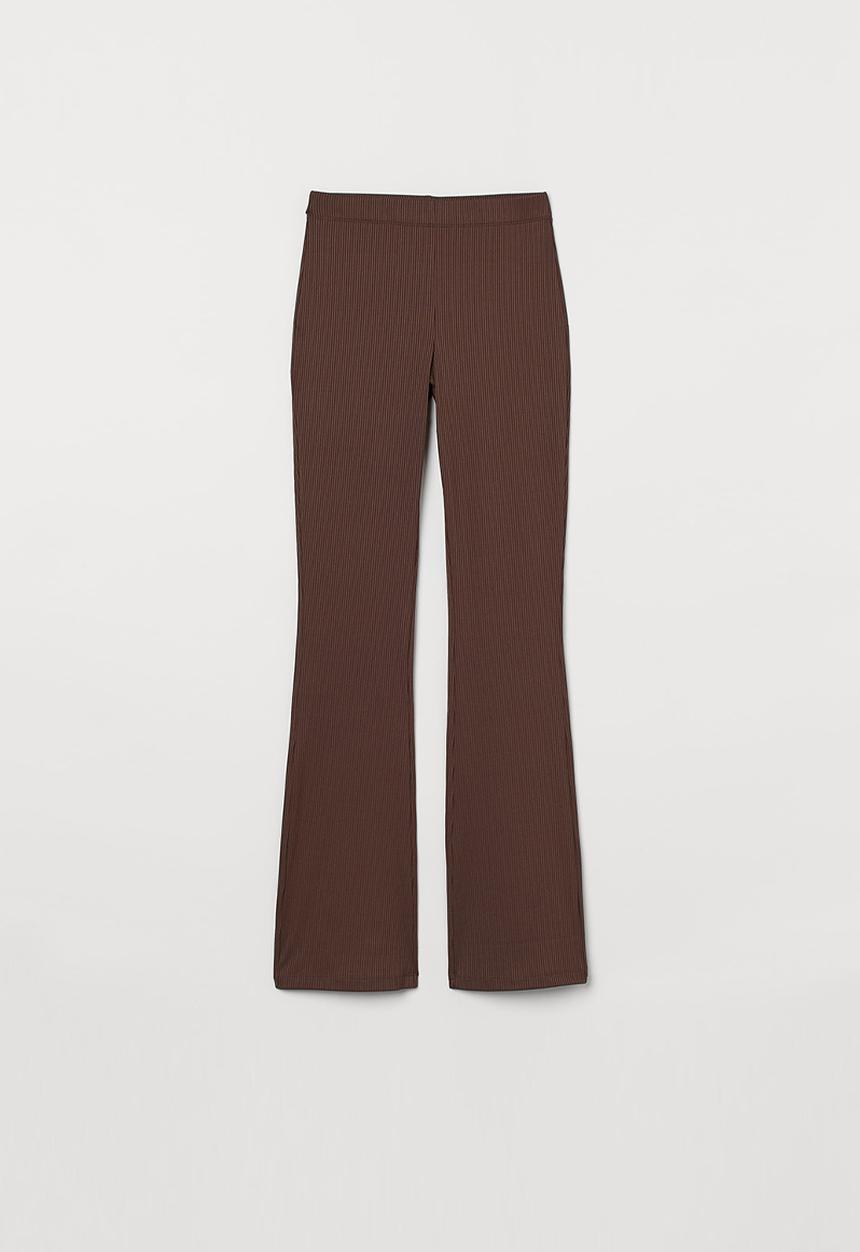 H&M - Ribbed jazz trousers - brown