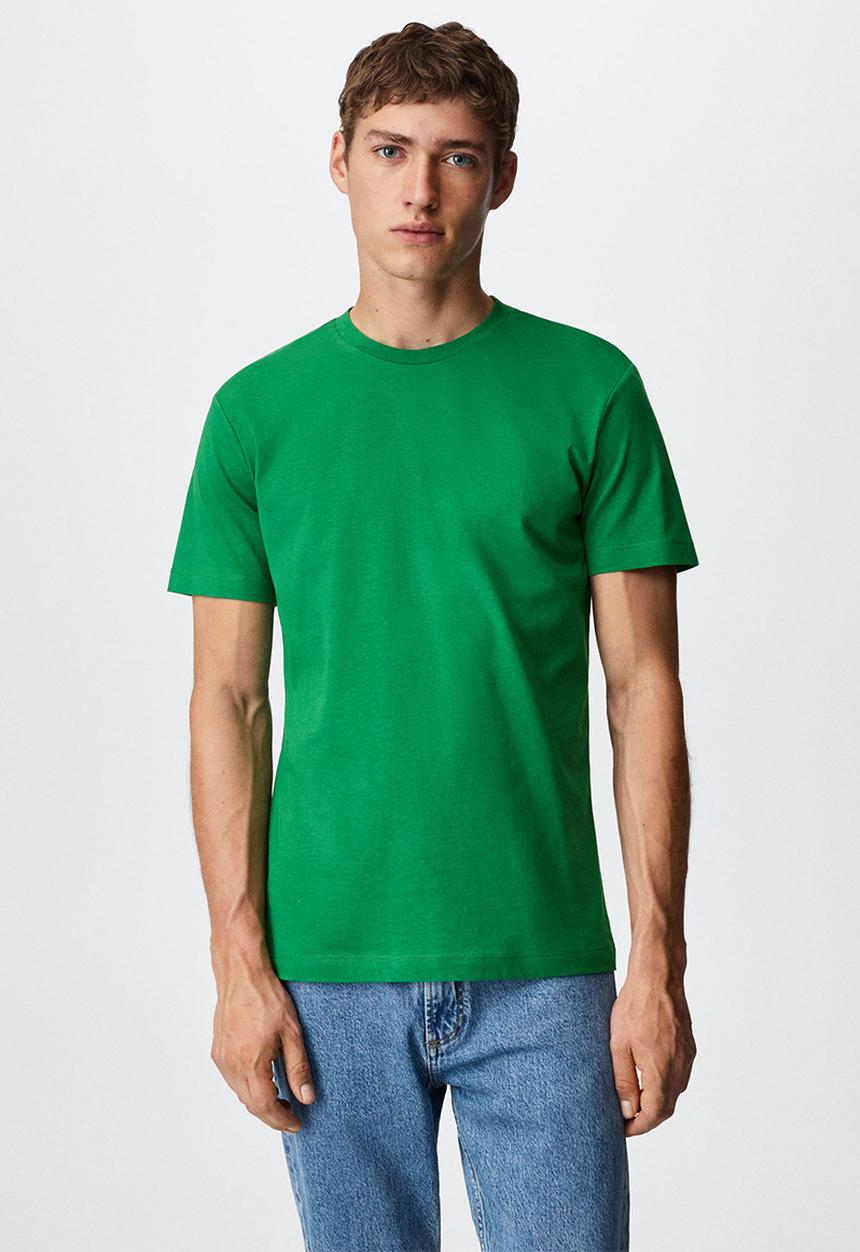MANGO - T-shirt cherlo - green