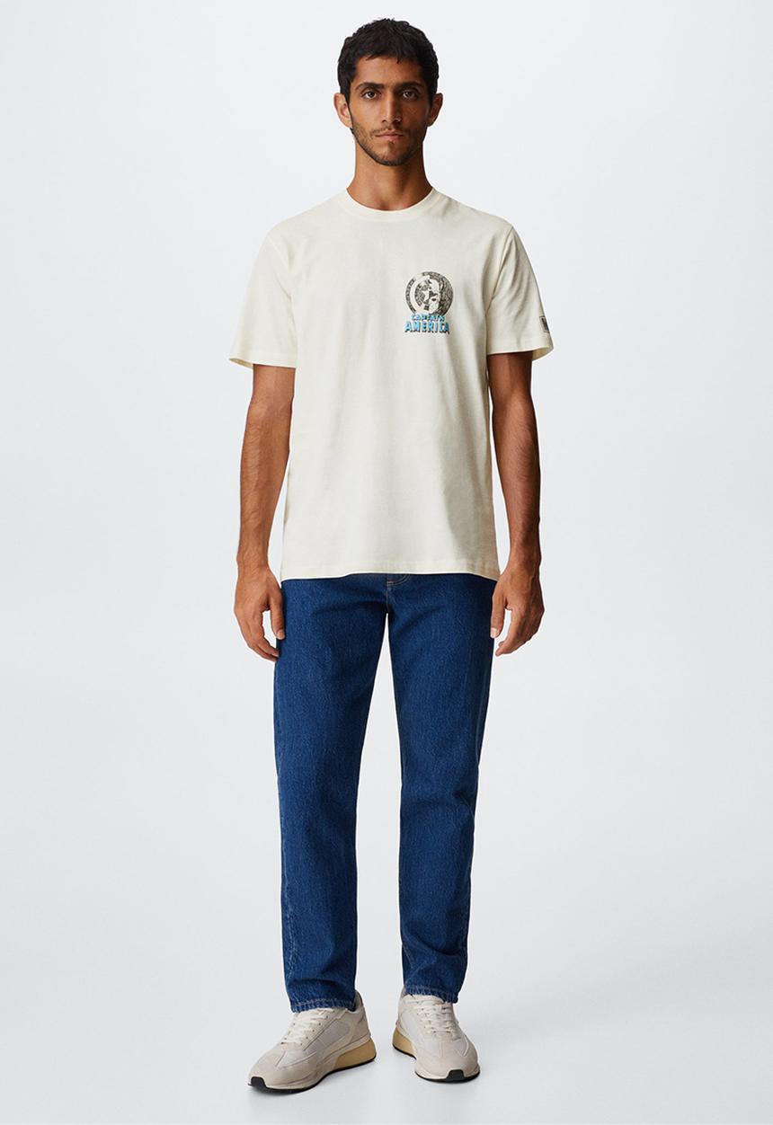 MANGO - T-shirt america - white