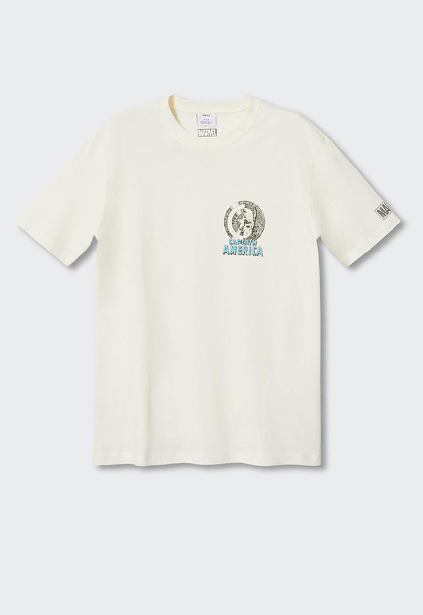 MANGO - T-shirt america - white