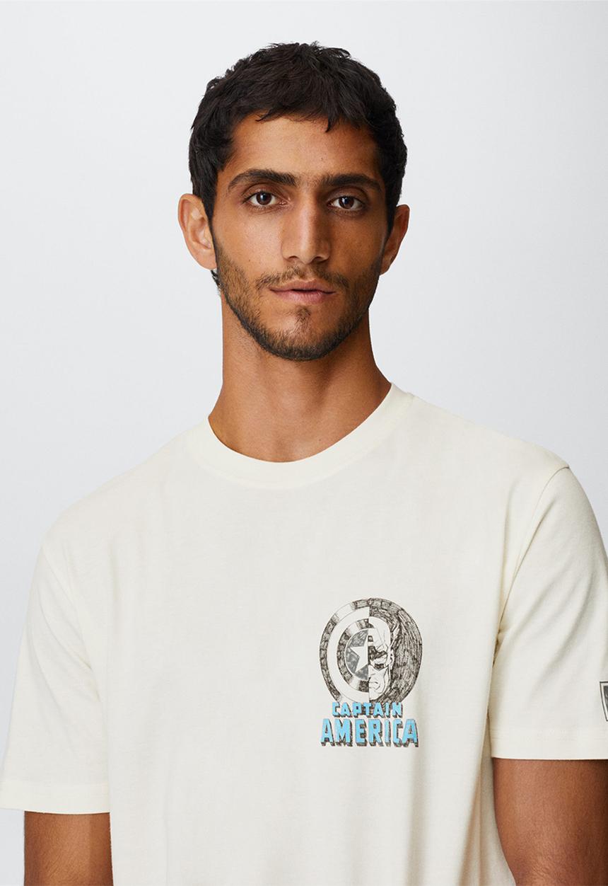 MANGO - T-shirt america - white