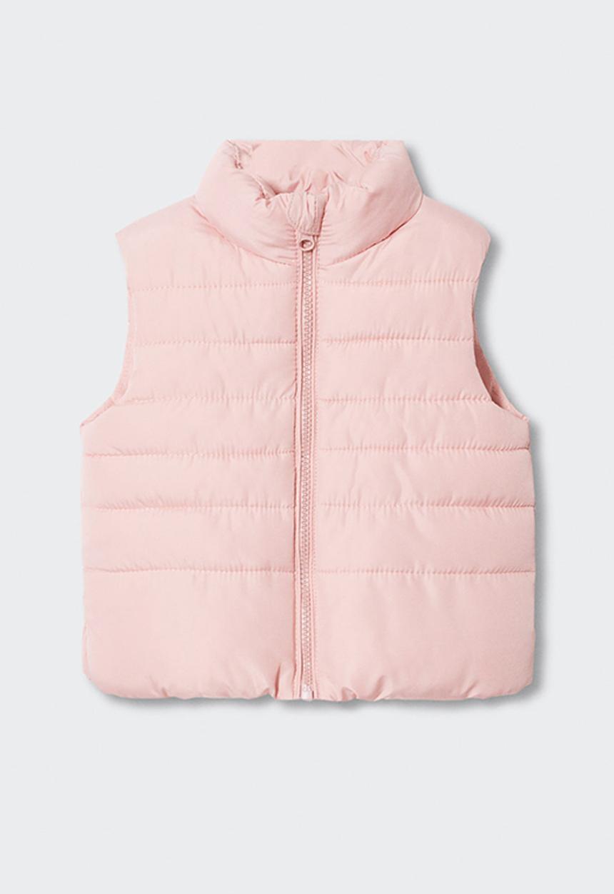 MANGO - Waistcoat lightly - pink